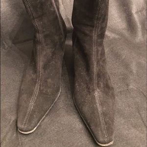 Aquatalia black suede weather proof boots